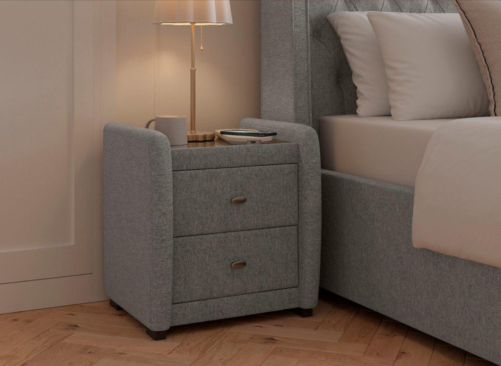 Deacon Bedside Table - Grey