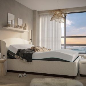 House Beautiful Chloe Upholstered Sleepmotion Adjustable Bed Frame  46 Double  Cream | Bed Sava