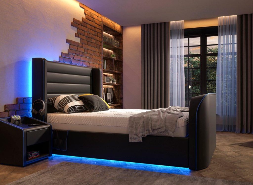 Drift Gaming Sleepmotion 200i Adjustable TV Bed Frame - 5'0 King - Black