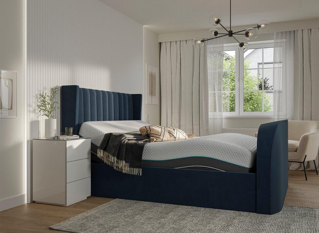 Foley Sleepmotion Adjustable TV Bed Frame - 6'0 Super King - Blue