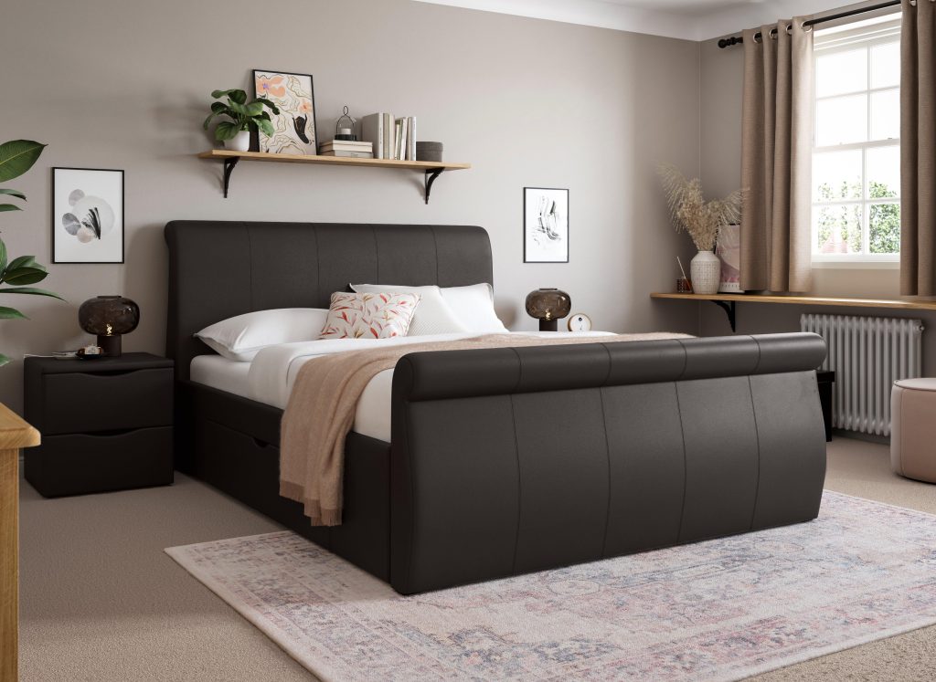 Lucia Upholstered Bed Frame - 6'0 Super King - Brown