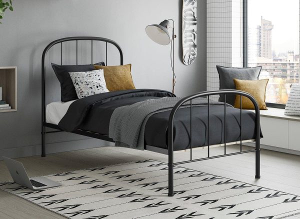 Westbrook Metal Bed Frame  30 Single  Black | Bed Sava