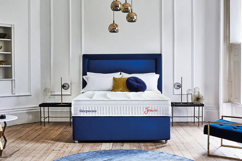 Sleepeezee Jessica 1800 Mattress + Premium Divan Bed, Bednextday_Carbon, 2 Drawers, Super King