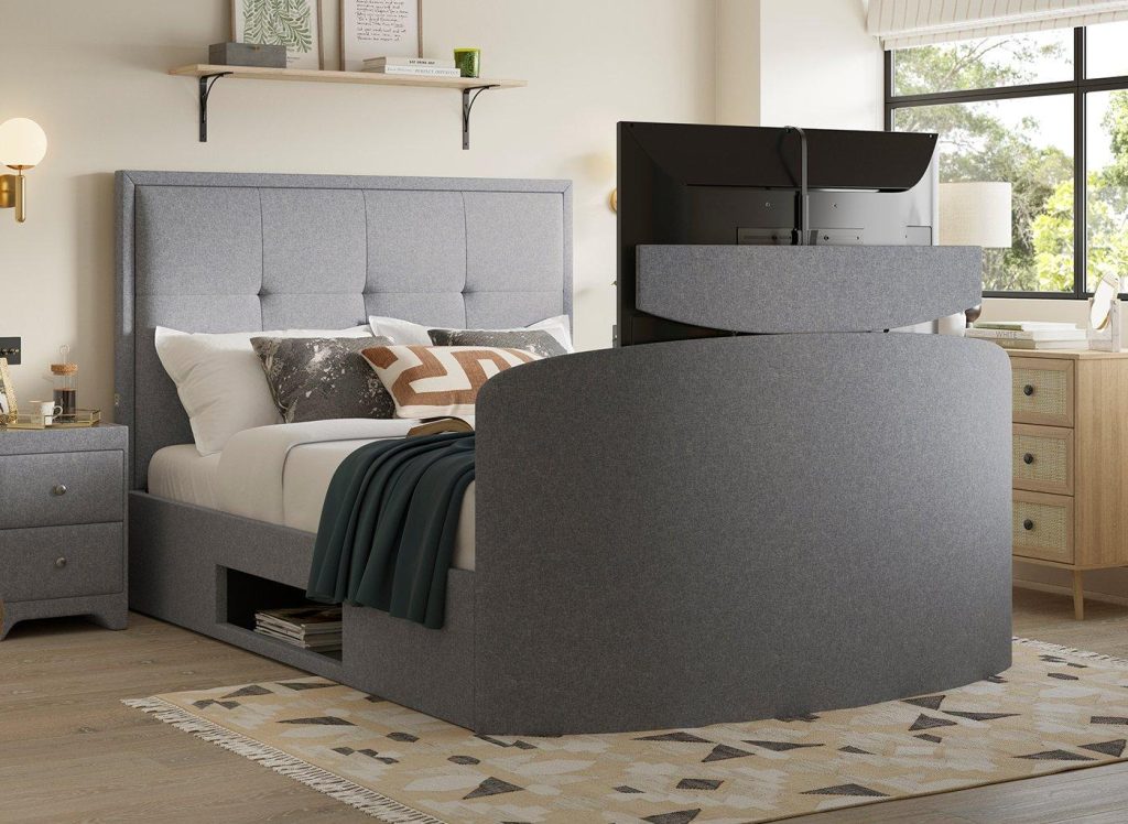 Hopkins Ottoman TV Bed - 4'6 Double - Grey