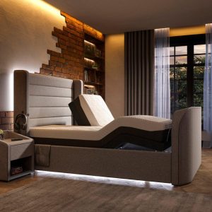 Drift Gaming Sleepmotion 200ui Adjustable TV Bed Frame  50 King  Grey | Bed Sava