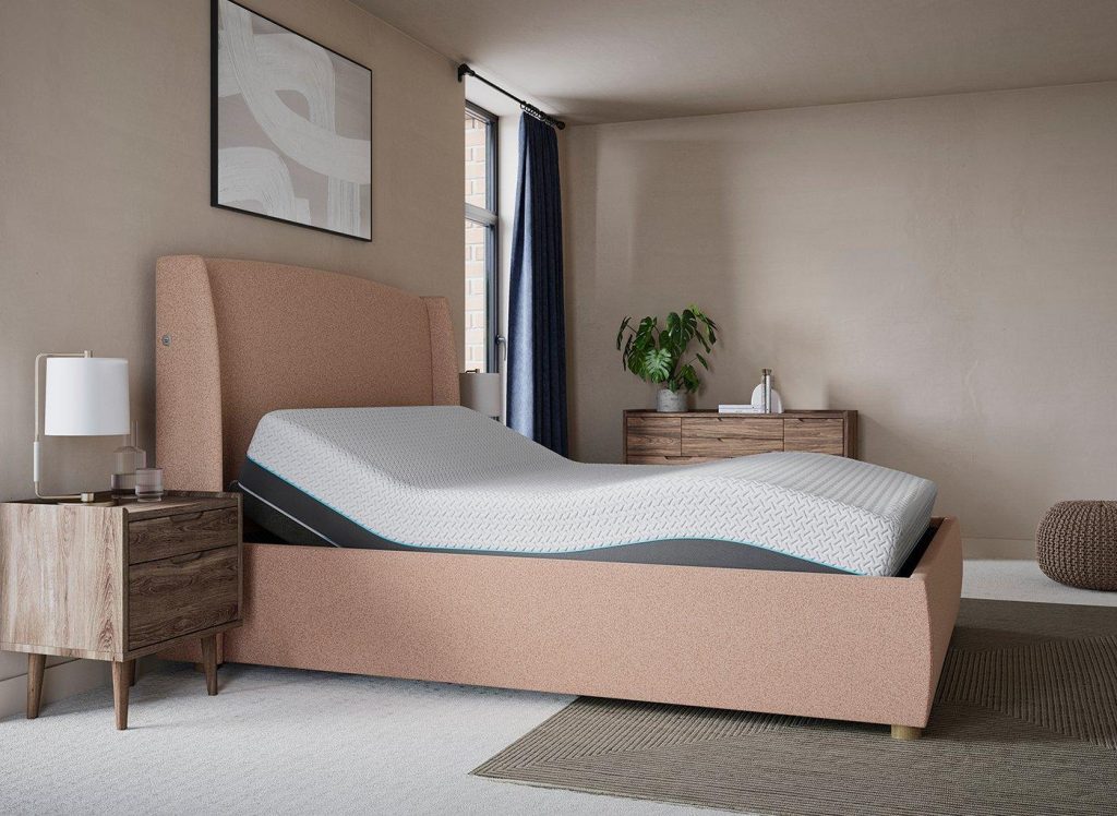 TEMPUR® Linford Sleepmotion Adjustable Upholstered Bed Frame - 5'0 King - Pink