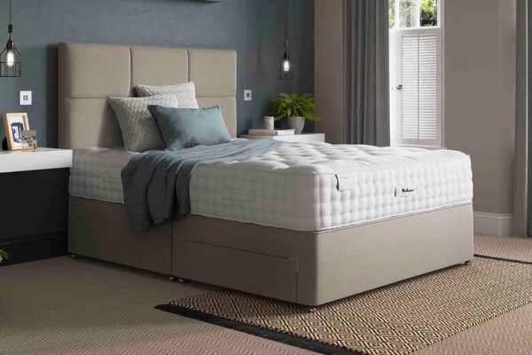 Relyon Warwick 2350 Mattress + Premium Divan Bed Bednextday Carbon 2 Drawers Small Double | Bed Sava