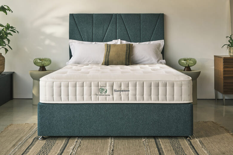 Sleepeezee Campaign for Wool Luxe 1200 Mattress + Premium Divan Bed , Bednextday_Carbon, 2 Drawers, Small Double