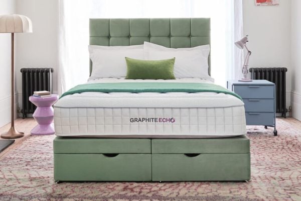 Sleepeezee Graphite Echo 2300 Memory Hybrid Mattress + Premium Divan Bed Bednextday Carbon No Storage Single | Bed Sava