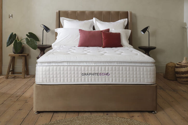 Sleepeezee Graphite Echo 3200 Memory Hybrid Mattress + Premium Divan Bed, Bednextday_Teal, No Storage, Single