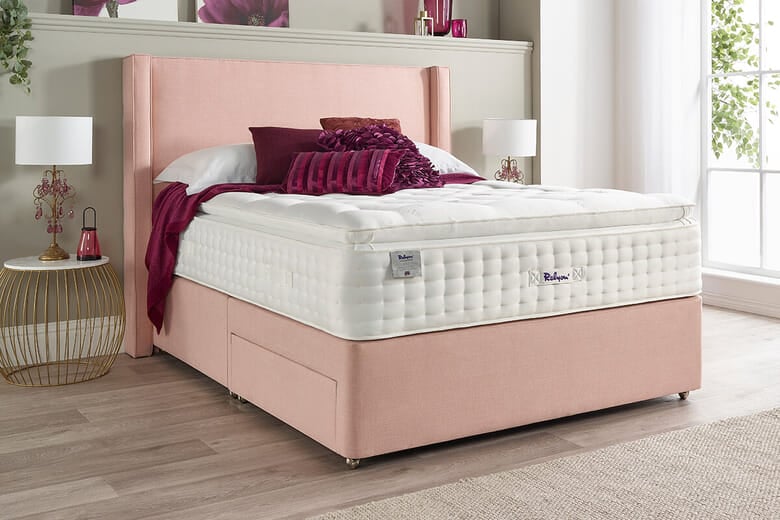 Relyon Sophia 3000 Pillow Top Mattress + Premium Divan Bed, Bednextday_Marine, 2 Drawers, Super King