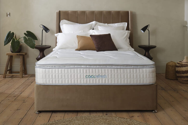 Sleepeezee Cool Refresh 2300 Memory Pillow Top Mattress + Premium Divan Bed, Bednextday_Marine, 4 Drawers, Single