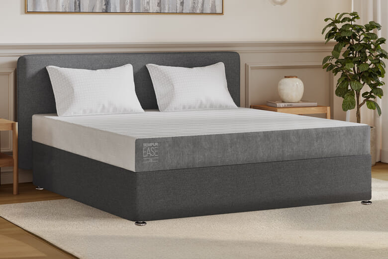 TEMPUR EASE® 20 Mattress + Premium Divan Bed, Bednextday_Carbon, 4 Drawers, Super King
