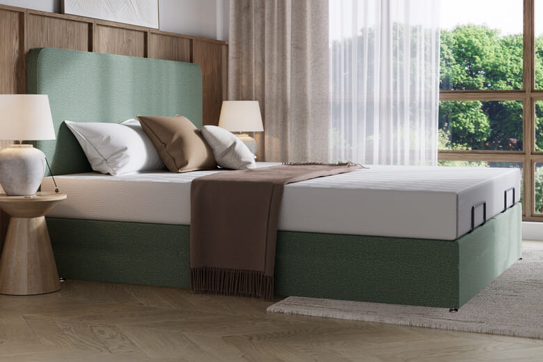 TEMPUR EASE® 25 Mattress + Premium Divan Bed, Bednextday_Cream, End Opening Ottoman, Single
