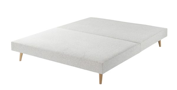 Harrison Spinks Classic Slim Divan Base  Rustika Pale Grey Single | Bed Sava
