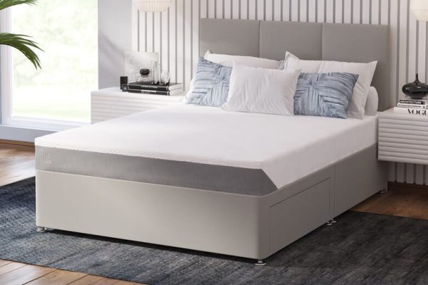 TEMPUR® ONE Soft Mattress + Premium Divan Bed Bednextday Teal 2 Drawers Super King | Bed Sava