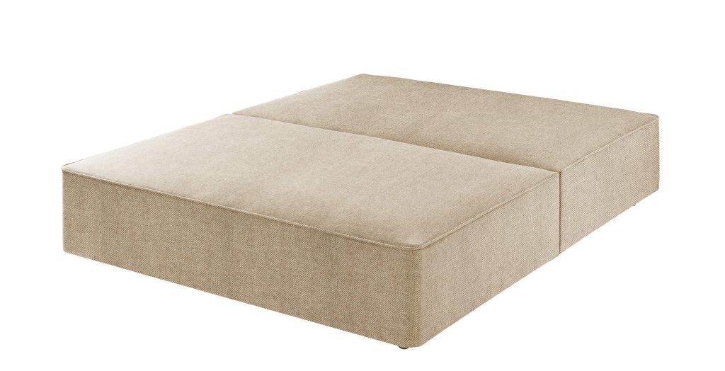 Harrison Spinks Premium Divan Base - Herringbone Cotton, No Drawers, Single