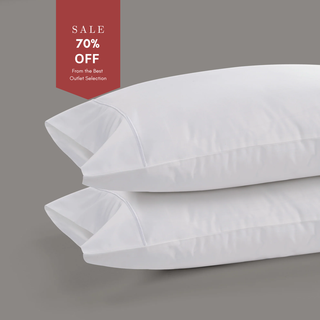 800 Thread Count Pair (2 Pillowcases) of Egyptian Cotton Cedarhurst Lux Buttery Smooth Pillowcases - Brilliant White, Standard / White