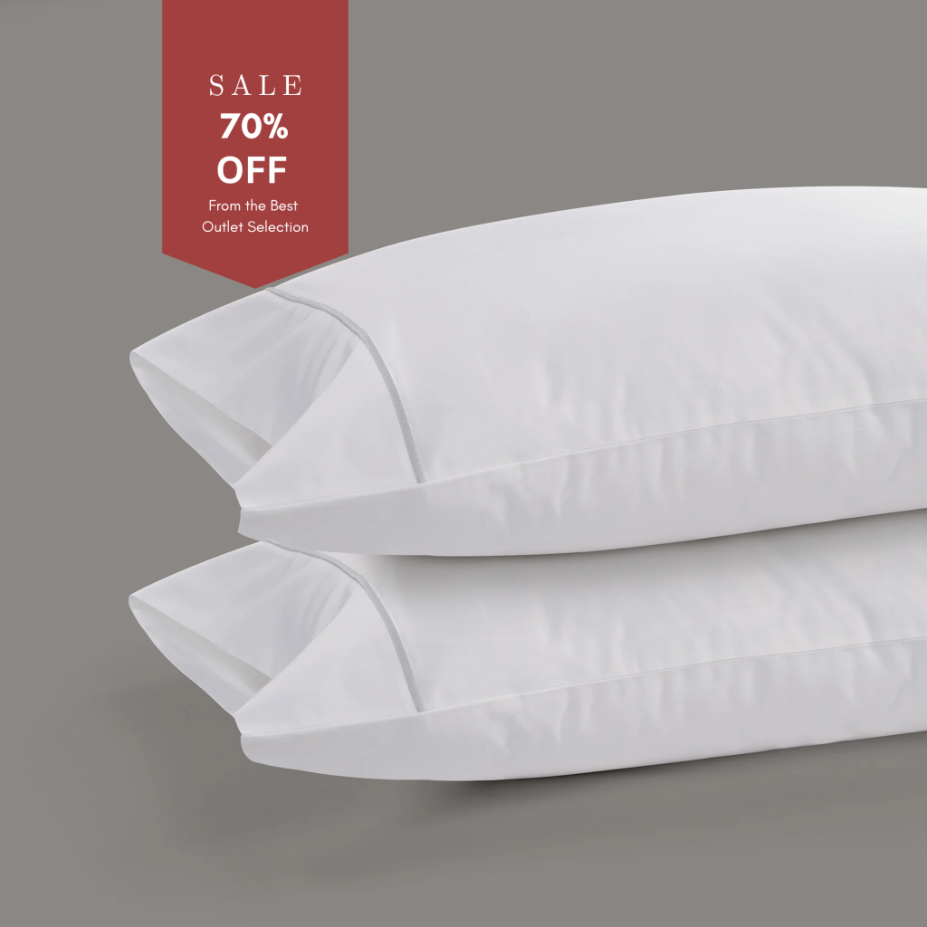 800 Thread Count Pair (2 Pillowcases) of Egyptian Cotton Cedarhurst Lux Buttery Smooth Pillowcases - Silver Dove Grey, Standard / White with Silver Dove Grey