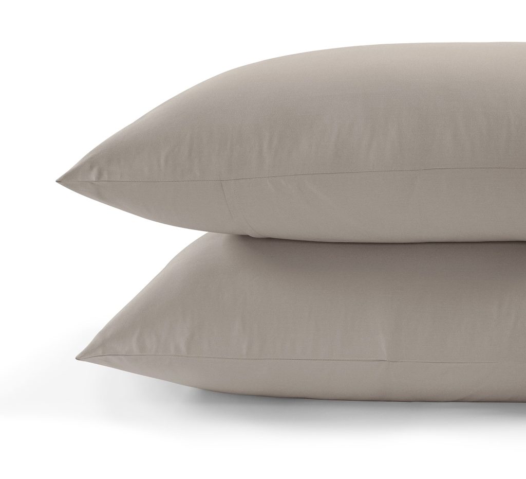 800 Thread Count Pair (2 Pillowcases) of Egyptian Cotton Grand Splendour Lux Buttery Smooth Pillowcases - Simply Taupe, Oxford / Taupe