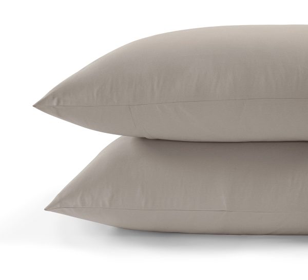 800 Thread Count Pair 2 Pillowcases of Egyptian Cotton Grand Splendour Lux Buttery Smooth Pillowcases  Simply Taupe Oxford  Taupe | Bed Sava