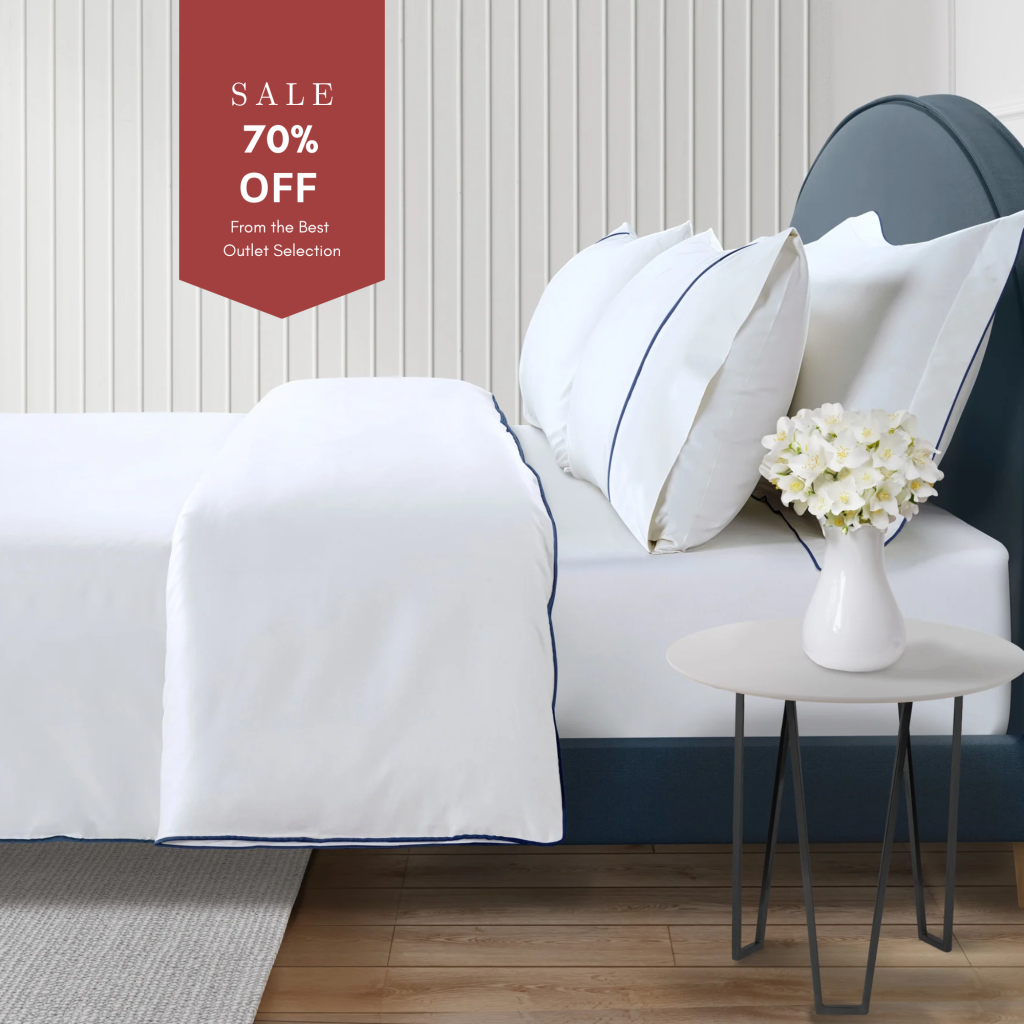 800 Thread Count Egyptian Cotton Duke of Bliss Lux Buttery Smooth Duvet Cover - Navy Peony Accent, Single / Brilliant White with Navy Peony