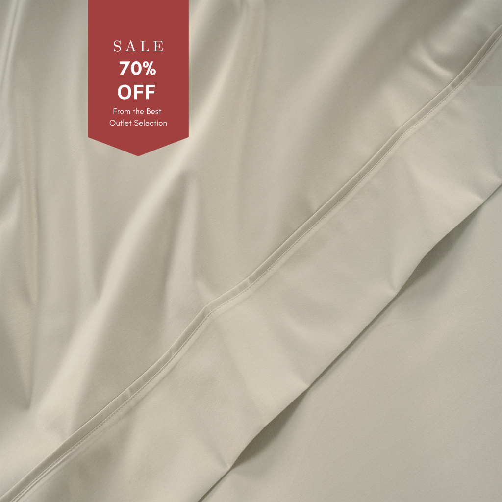 800 Thread Count Grand Splendour LUXE Flat Sheet - Sateen Oatmeal, Super King / Oatmeal