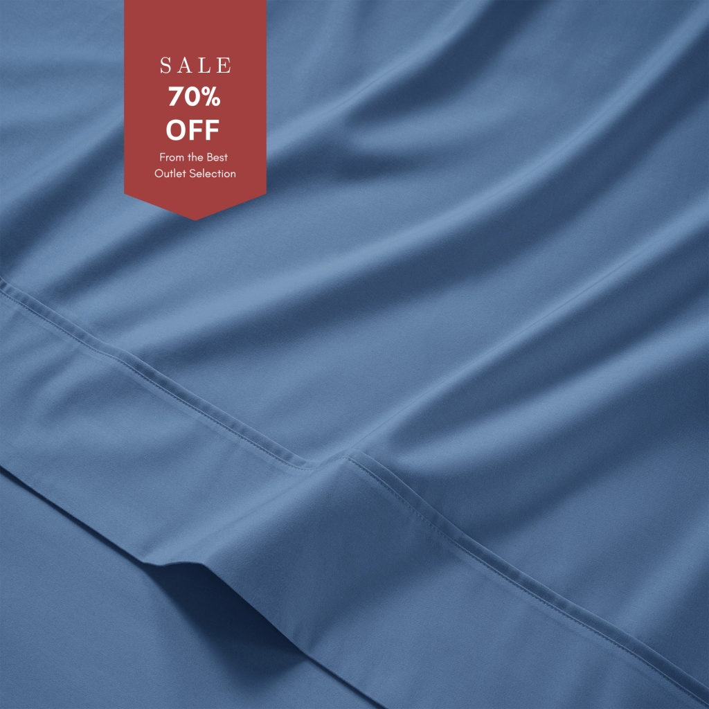 800 Thread Count Grand Splendour LUXE Flat Sheet - Sateen Quiet Harbour, Double / Quiet Harbour