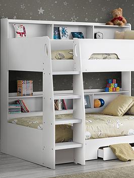 Julian Bowen Riley Bunk Bed With Spring Mattresses Option - White - Bed Frame With 2 Mattresses