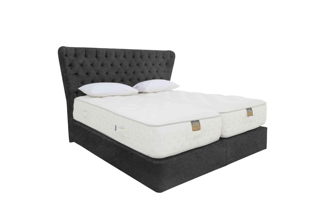 Harrison Spinks - Yorkshire 25K Medium 2 Drawer Divan Set With 2 Drawer Storage with Zip and Link Mattress - Super King - Mole Charcoal