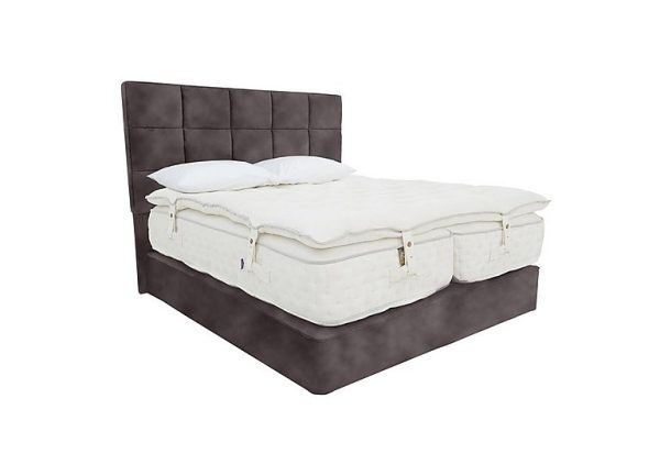 Yorkshire 30K MediumFirm 4 Drawer Divan Set With 4 Drawer Storage with Zip and Link Mattress with Topper  Super King  Lovely Asphalt | Bed Sava