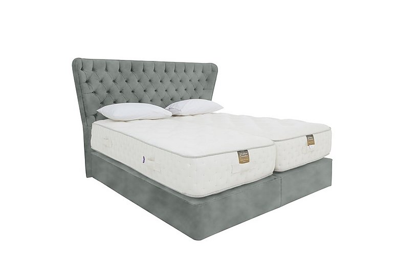 Harrison Spinks - Yorkshire 25K 2 Drawer Firm Divan Set With 2 Drawer Storage with Zip and Link Firm Mattress - King Size - Lovely Slate