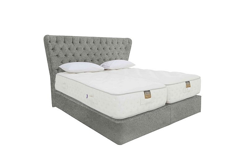 Harrison Spinks - Yorkshire 25K 2 Drawer Firm Divan Set With 2 Drawer Storage with Zip and Link Firm Mattress - King Size - Mole Mercury