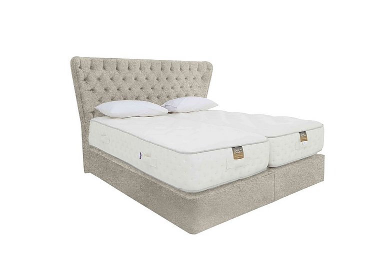Harrison Spinks - Yorkshire 25K 2 Drawer Firm Divan Set With 2 Drawer Storage with Zip and Link Firm Mattress - King Size - Mole Pebble