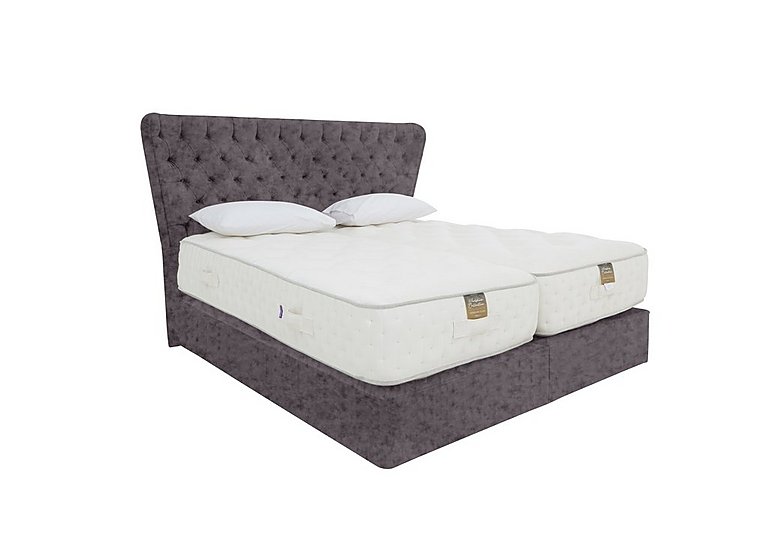 Harrison Spinks - Yorkshire 25K 2 Drawer Firm Divan Set With 2 Drawer Storage with Zip and Link Firm Mattress - King Size - Opal Heather