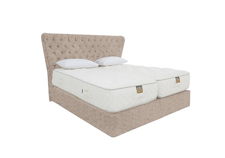 Harrison Spinks - Yorkshire 25K 2 Drawer Firm Divan Set With 2 Drawer Storage with Zip and Link Firm Mattress - King Size - Opal Vellum