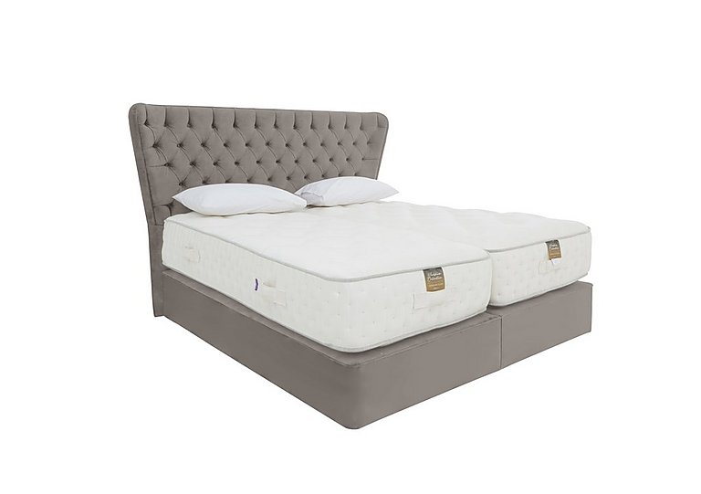 Harrison Spinks - Yorkshire 25K 2 Drawer Firm Divan Set With 2 Drawer Storage with Zip and Link Firm Mattress - King Size - Seven Dolphin
