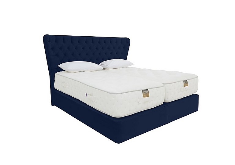 Harrison Spinks - Yorkshire 25K Firm Divan Set With No Storage with Zip and Link Firm Mattress - King Size - Seven Navy