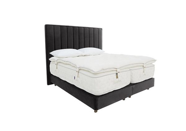 Yorkshire 40K Shallow Medium Divan Set With No Storage with Zip and Link MediumFirm Mattress with Topper  Super King  Seven Anthracite | Bed Sava