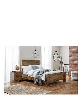 Julian Bowen Hoxton Wooden Bed - Solid Acacia