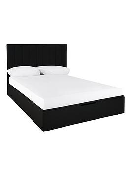 Very Home Nova Faux Leather End Lift Up Storage Ottoman Bed With Mattress Options (Buy &Amp; Save!) - Bed Frame With Microquilt Mattress