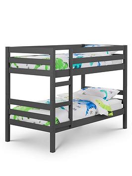 Julian Bowen Camden Bunk Bed With Spring Mattresses Option - Anthracite Grey - Bed Frame Only