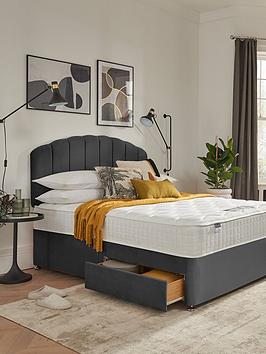Silentnight Ava 1000 Pocket Memory. Medium Firm, Divan Bed (Headboard Included) - Velvet