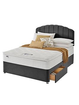 Silentnight Ava 1000 Pocket Pillowtop Eco Medium Firm Divan Bed (Headboard Included) - Velvet