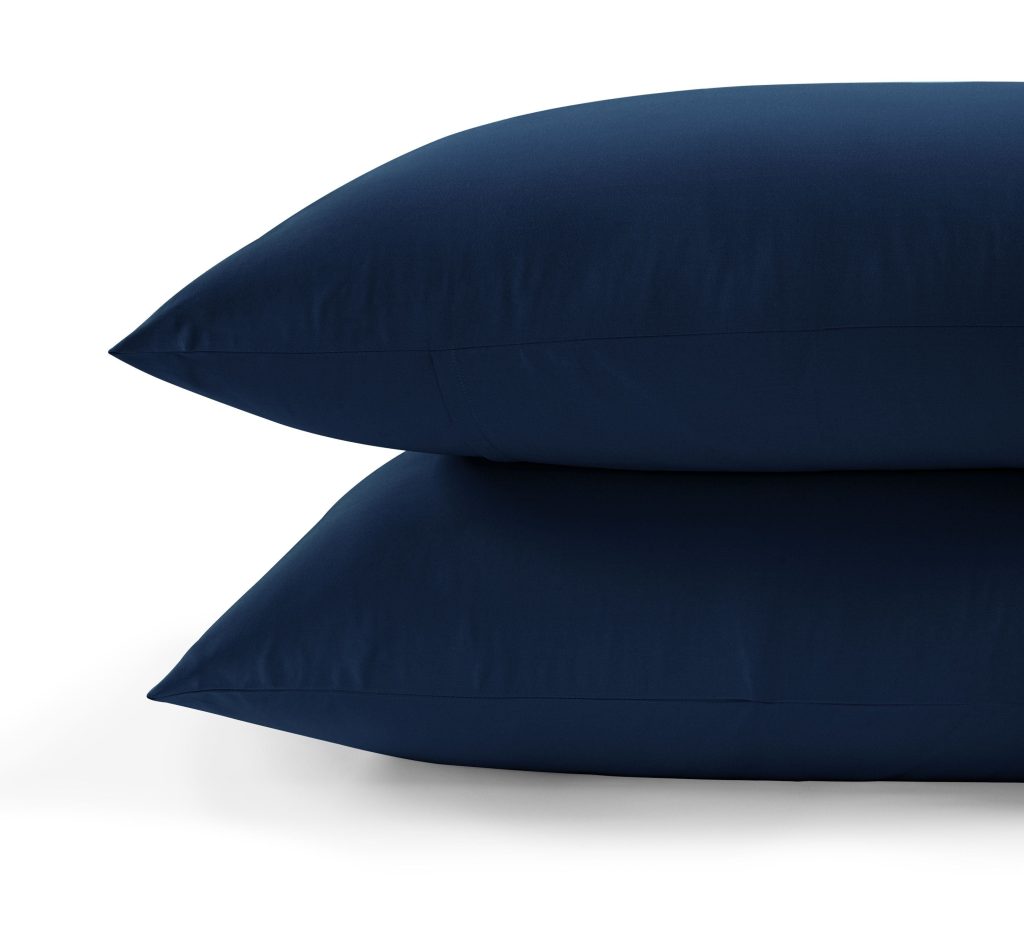 800 Thread Count Pair (2 Pillowcases) of Egyptian Cotton Grand Splendour Lux Buttery Smooth Pillowcases - Navy Peony, Standard / Navy Peony