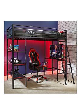 X Rocker Fortress - Gaming High Sleeper Bed
