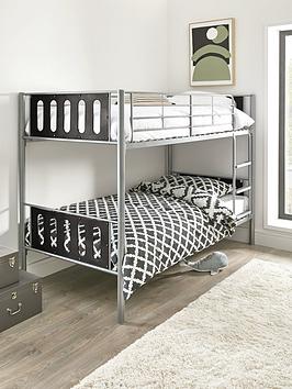 Very Home Cyber Metal Bunk Bed (Can Be Split Into 2 Beds) With Mattress Options (Buy &Amp; Save!) - Bunk Bed Frame Only