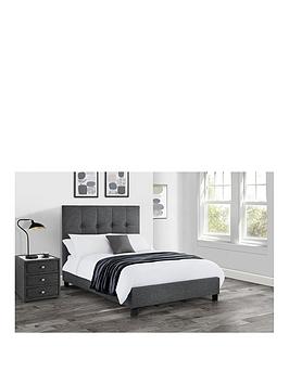 Julian Bowen Sorrento High Headboard Bed - Slate Linen