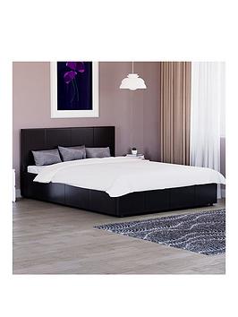 Vida Designs Hurley Faux Leather End Lift Up Ottoman Storage Bed With Mattress Options (Buy &Amp; Save!) - Bed Frame Only