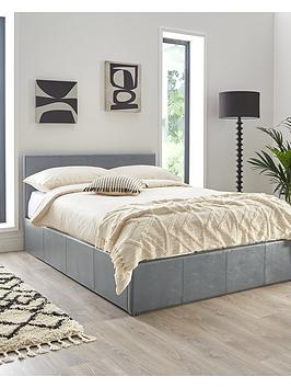 Very Home Marston Faux Leather End Lift Up Storage Ottoman Bed With Mattress Options (Buy And Save!) - Grey - Fsc&Reg; Certified - Bed Frame Only